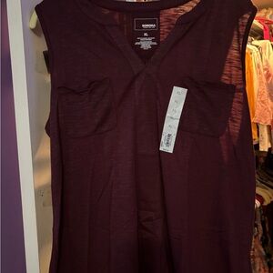 Sonoma Women's sleeveless Top - Deep Burgundy NWT Sz XL never worn